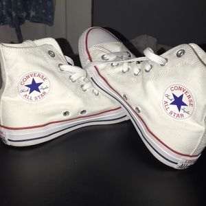 White high-top converse
